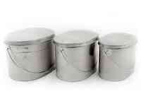 Набор котелков роза ветров матрешка титан 3 шт (4.0л, 5.0л, 6.5л) крышки без ручек