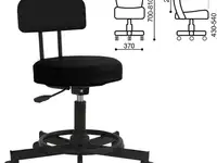 Кресло рс12, без подлокотников, кожзам, черное, рс01.00.12-201-