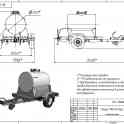 Прицеп-цистерна 700 литров на одноосном шасси с инерционным тормозом, фотография 3