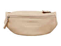 Кожаная поясная сумка ellis light beige