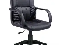 Кресло brabix "hit mg-300", с подлокотниками, экокожа, черное, 530864