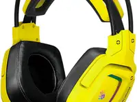 Игровая гарнитура проводная a4tech bloody g575 punk черный желтый