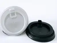 Крышки D-80 белые черные для горячих напитков Kado- prim