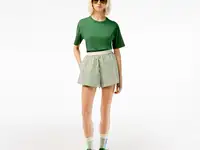 Женская футболка lacoste из хлопка премиум качества