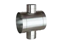 Крестовина воздуховода Размер: 250; 315; 200..., Толщина: 0,5; 1,5 мм, Материал: нержавеющая сталь; полипропилен