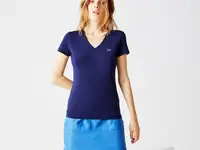 Мужская футболка lacoste slim fit с v-образным вырезом