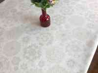 ШШикарная испанская скатерть с серебряным люрексом и тефлоновым покрытием, фотография 4