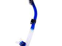 Трубка marlin dry lux (прямая гофра) clear/blue