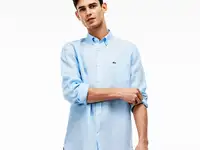 Мужская льнаная рубашка lacoste regular fit
