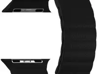 Кожаный ремешок для apple watch 42/44 mm lyambda pollux dsp-24-44-bk black