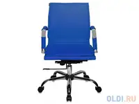 Кресло buro ch-993-low/blue низкая спинка искусственная кожа синий