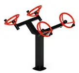 Рули (положение сидя) красный - уличный тренажер - ст 102-11