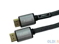 Кабель видео lazso wh-111-b hdmi (m)/hdmi (m) 3м. позолоченные контакты черный