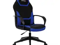 Кресло компьютерное brabix alpha gm-018 черно-синяя