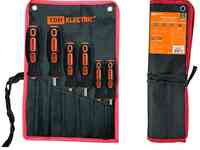 Набор отверток 6 шт.: sl:3х75;5х100;6х125, ph:0х75;1х75;2х100 cr-v алмаз tdm (тканевый чехол)