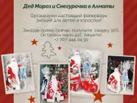 Дед Мороз  Снегурочка и Аниматоры для детей в Алматы .