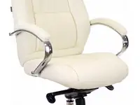 Офисное кресло everprof kron m бежевое (экокожа, хром, ролики, мультиблок)