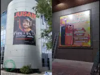 Баннер, брандмауэр печать, проклейка, монтаж., фотография 3