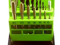 Набор сверл (2,5-10,2), метчиков(м3-м12), 15 предметов// сибртех