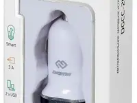 Автомобильное зарядное устройство digma dgcc-2u-3a-wg 3 а белый