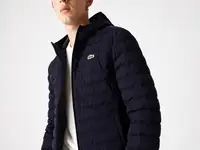 Легкий мужской водостойкий пуховик lacoste со складным капюшоном