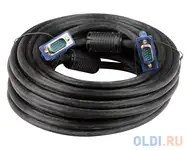 Кабель монитор-svga card (15m-15m) 10м 2 фильтра vcom  vvg6448-10m