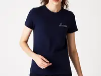 Женская футболка lacoste с круглым вырезом