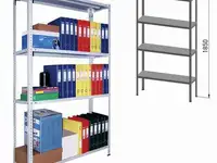 Стеллаж металлический практик "ms", 1850х1000х300 мм, 4 полки, ms 185/100х30/4