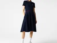 Женское платье-поло lacoste made in france из органического хлопка