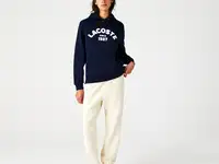 Женская флисовая худи lacoste свободного кроя с принтом