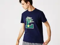 Мужская футболка lacoste crew neck pennants