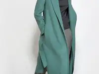 Пальто прямого силуэта с поясом vassa&co