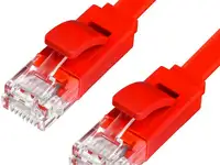 Greenconnect патч-корд prof плоский прямой 1.5m, utp медь кат.6, красный, позолоченные
