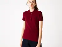 Женское поло lacoste slim fit из эластичного хлопка