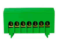 Шина TS-0609H 7 ways в зеленом корпусе Энергия, 10 шт