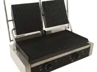 Прижимной гриль Airhot DCG предназначен для жарки мяса, птицы, рыбы, овощей, а также для приготовления стейков, гамбурге