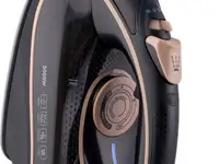 Утюг domfy dsc-ei901 3000вт чёрный золотистый