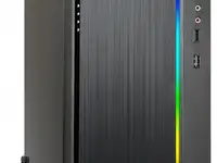 Exegate ex283749rus корпус minitower mevo-9301 black-rgb light, matx, <500npx>, с окном,