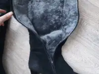 продам зимние женские сапоги на каблуке натур.замша, фотография 2