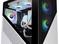 Корпус microatx thermaltake divider 170 tg без бп чёрный белый