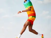 Мужская футболка lacoste x  polaroid collaboration crew neck