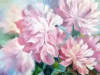 Продам картину маслом Пионы