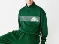 Мужская толстовка lacoste с воротником на молнии из хлопка loose fit