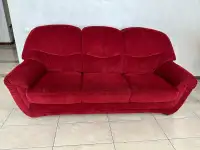 Диван красный бархатный, фотография 2