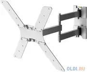 Кронштейн для телевизора holder lcd-5566-w белый 32"-55" макс.45кг настенный поворотно-выд