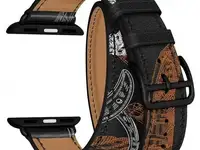 Ремешок lyambda meridiana 38mm черный/белый