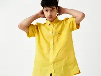 Мужская льняная рубашка lacoste regular fit