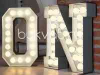 Объемные световые буквы в ретро стиле, фотография 9