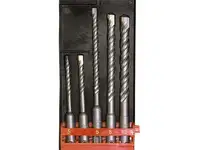 Набор буров по бетону, 5-6х110, 6-8-10х160 мм, 5 шт., в пласт.
