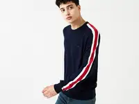 Мужской свитер lacoste с круглым вырезом